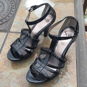 Black Net Sofft Heels